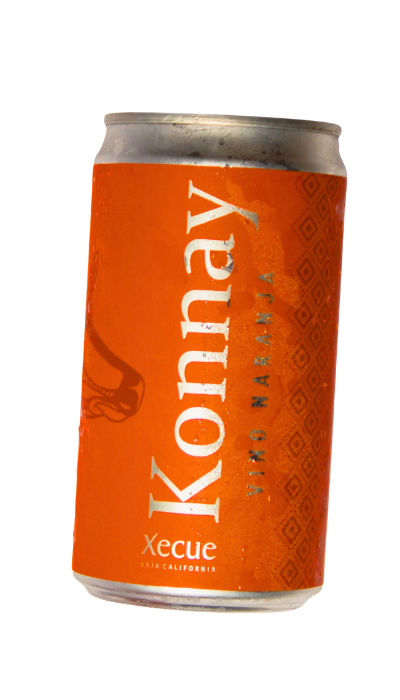 Xecué vino en lata naranja